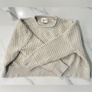 Industry Clothing Cropped Sweatshirt womens Cream M scallop comfy